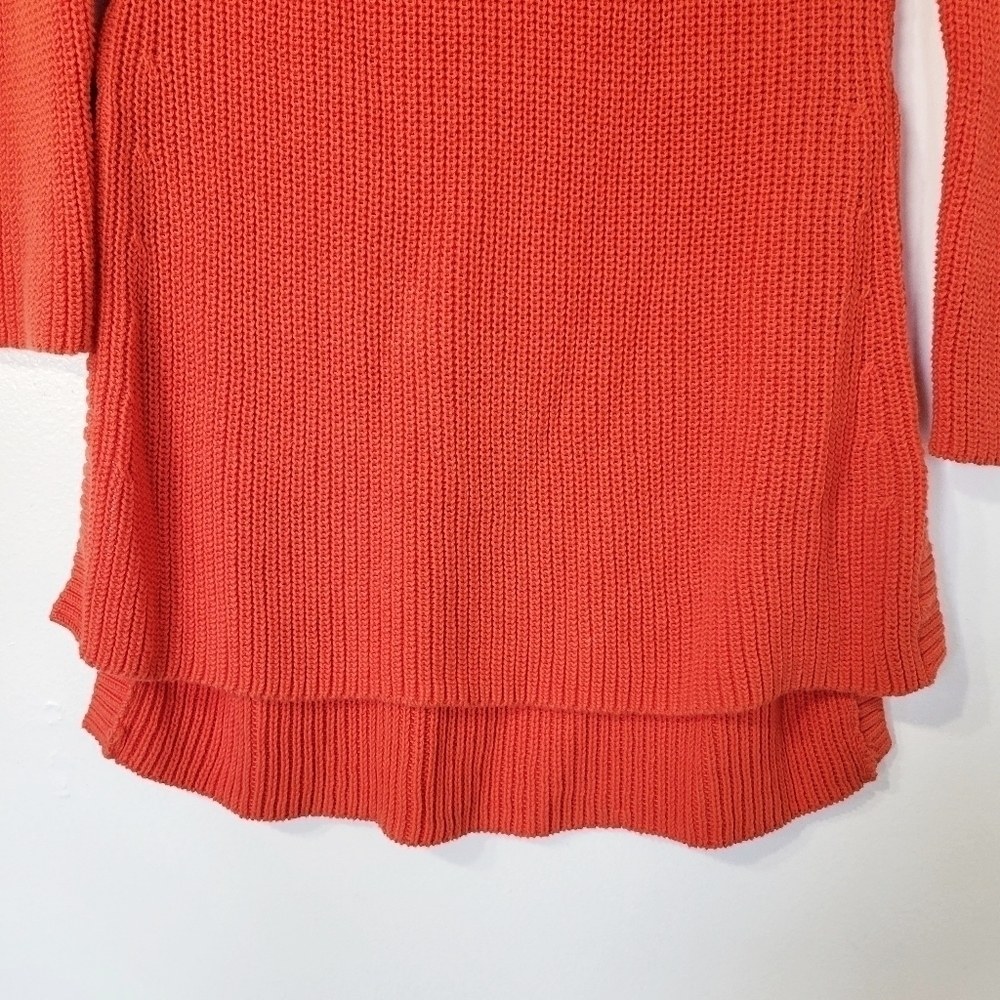Tommy Bahama Orange Long Sleeve Beach Side Zip Sweater Dress Size Medium - Picture 7 of 10
